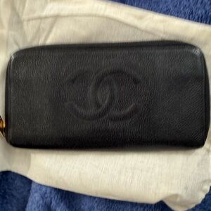 Chanel Black Leather Wallet
